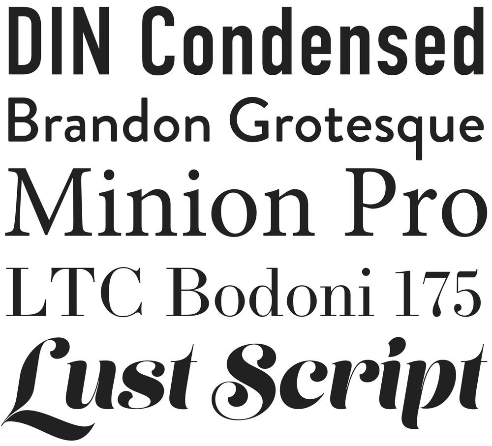 A few of our favorite fonts we now offer.