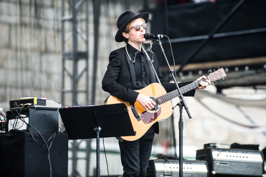 Beck, closing down the 2013 Newport Folk Festival (Photo by Joy Asico)