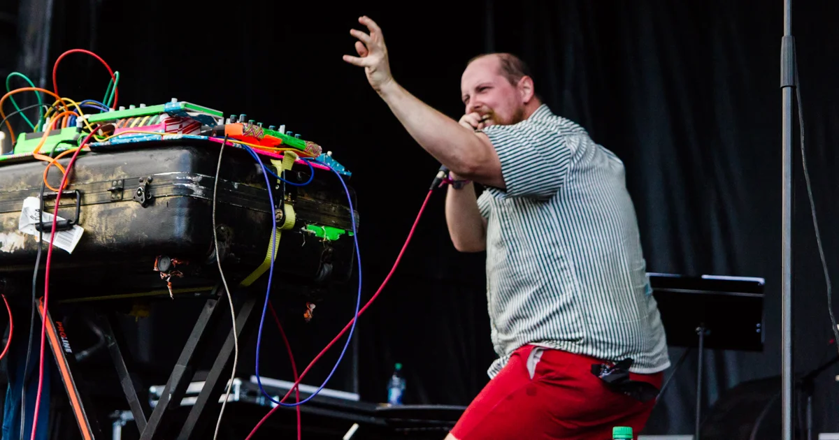 Dance-punk provocateur Dan Deacon delivering an epic set at the 2015 Landmark Music Festival proved to the soul of the entire weekend (photo by Kevin Hill)