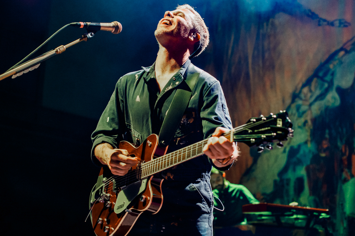 A joyful Josh Ritter performing at the 9:30 Club in Washington, DC. (photo by Matt Condon/ @arcane93 )