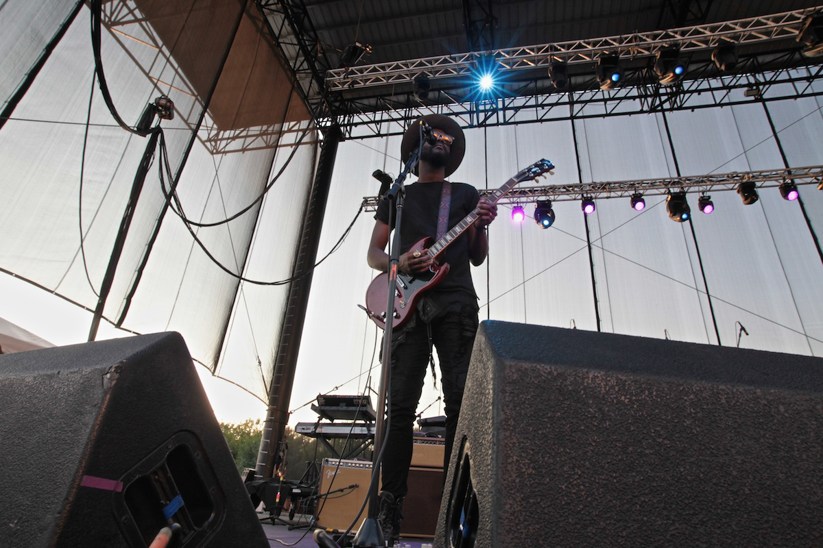 Blues guitarist Gary Clark shredding at 2016's Hopscotch in Raleigh, NC (photo by PJ Sykes/ @pjskyes )