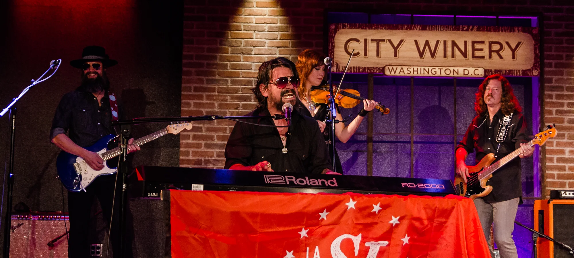 Shooter Jennings and his band at City Winery in Washington, DC. (Photo by Kevin Hill / @kcdeec )