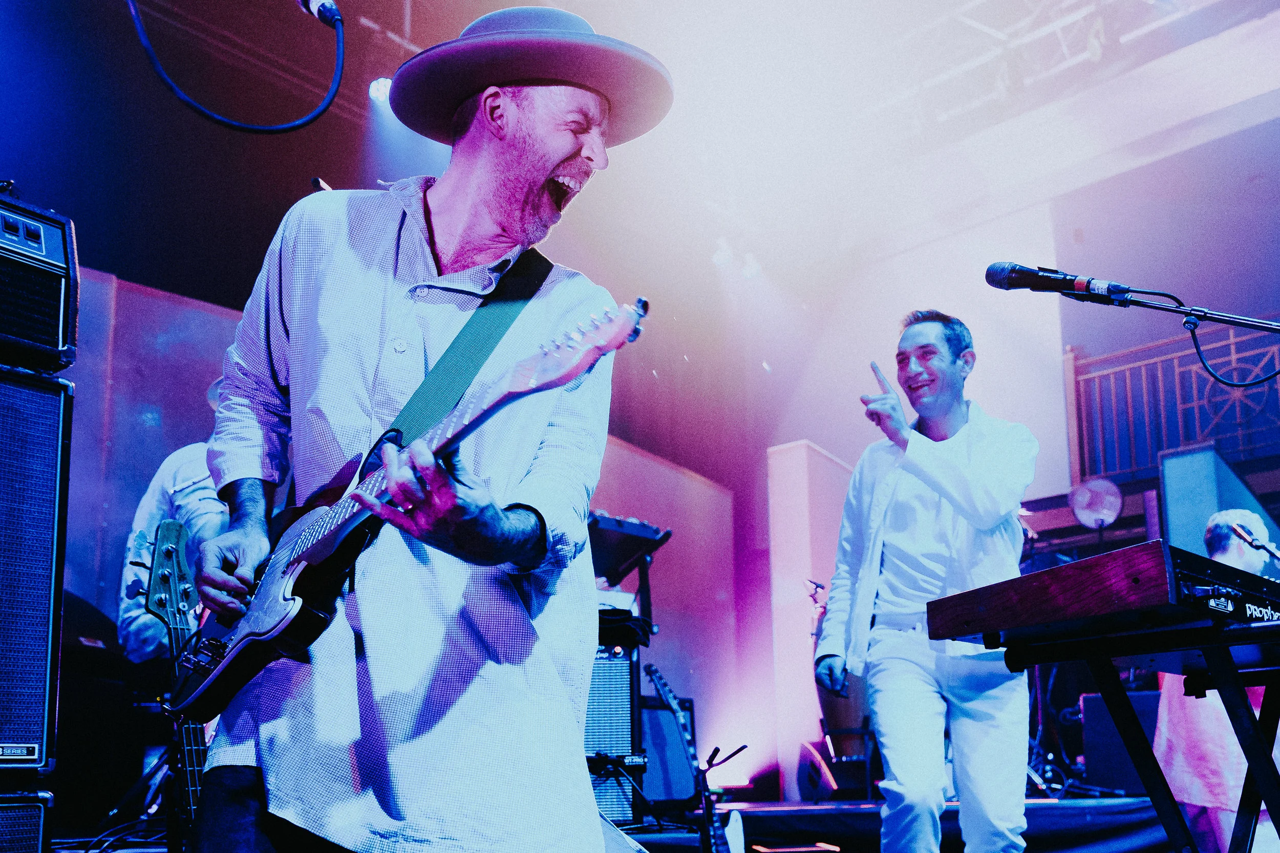 Al Doyle and Owen Clarke of Hot Chip at 9:30 Club (Photo by Mauricio Castro)