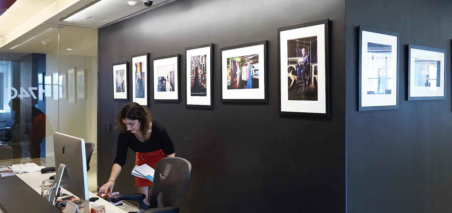 Happy to see that the AIGA's new headquarters in the Woolworth building has decided to display my Medalists portraits in their reception area and will be commissioning me to shoot more of their Medalists going forward.