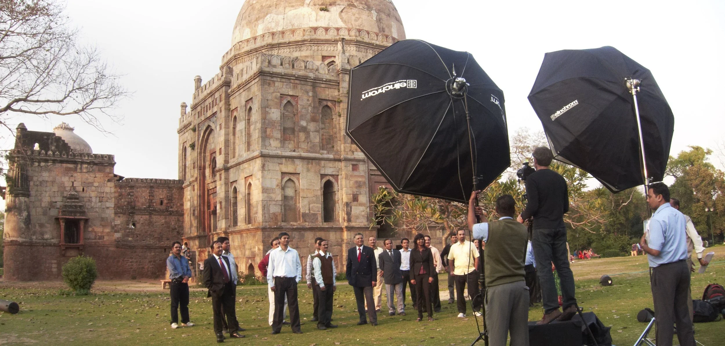 We used two enormous electronic flash units to help the subjects stand out against the background. Our URS hosts graciously helped keep them steady in the wind. Packing just the right photo equipment and lighting for our international shoots is a critical part of planning. One must plan for many unknowns without getting bogged down by too much weight, exorbitant excess baggage fees, and customs documents.