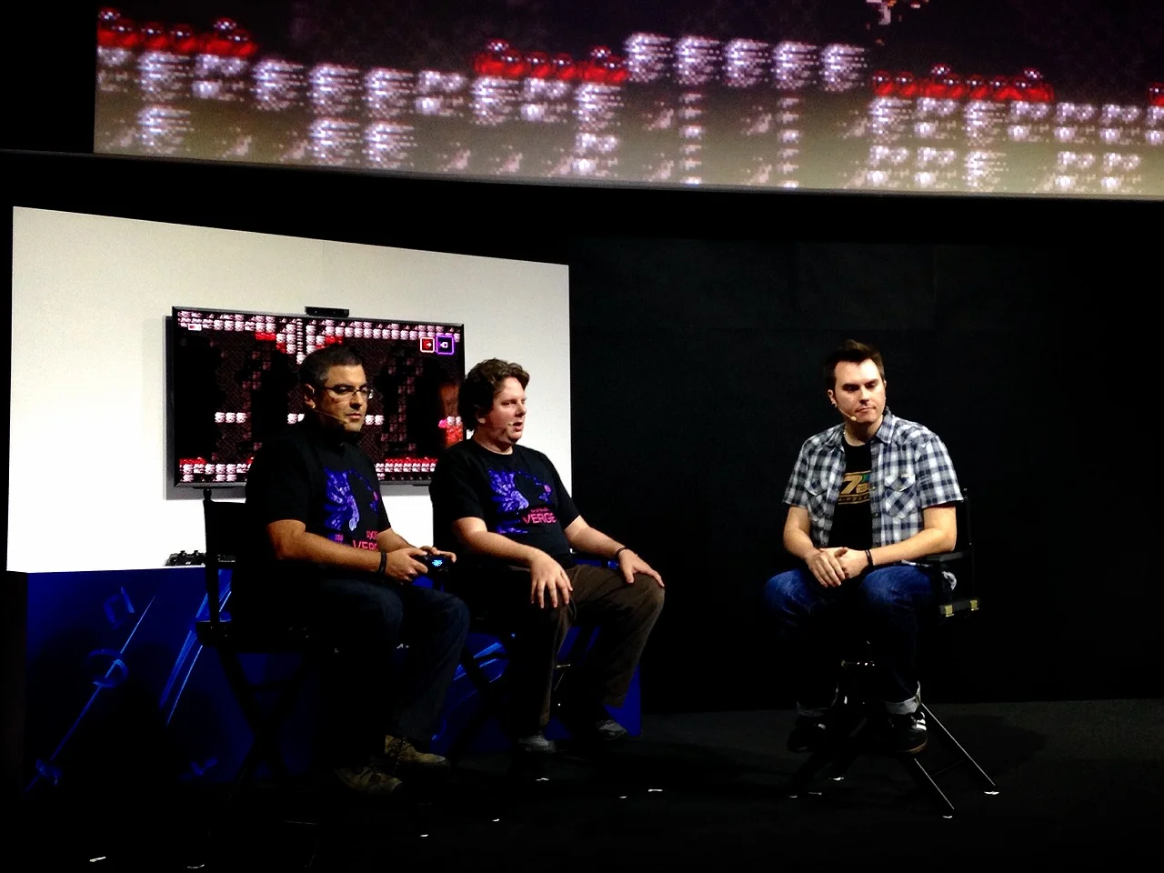 Dan and I did a Twitch LiveCast on stage with Justin interviewing us. &nbsp;The&nbsp;game was huge on the screen behind us.