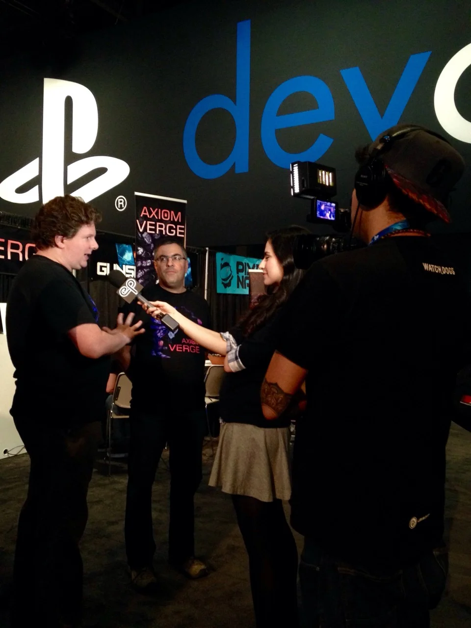 Me and Dan talking to EP Daily about Axiom Verge.