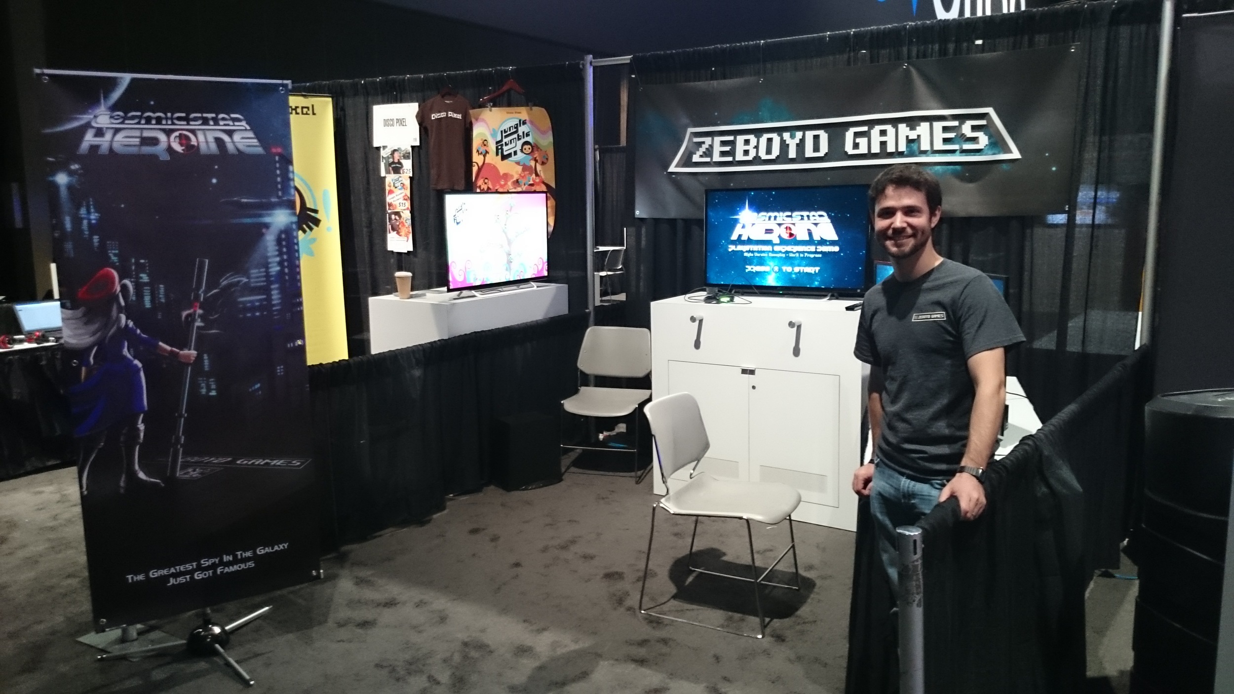 After years of following their work, it was good to meet the Zeboyd Games team. &nbsp;Here's Bill Stiernberg. &nbsp;Rob stopped by earlier but I didn't think to get a picture of him, unfortunately.