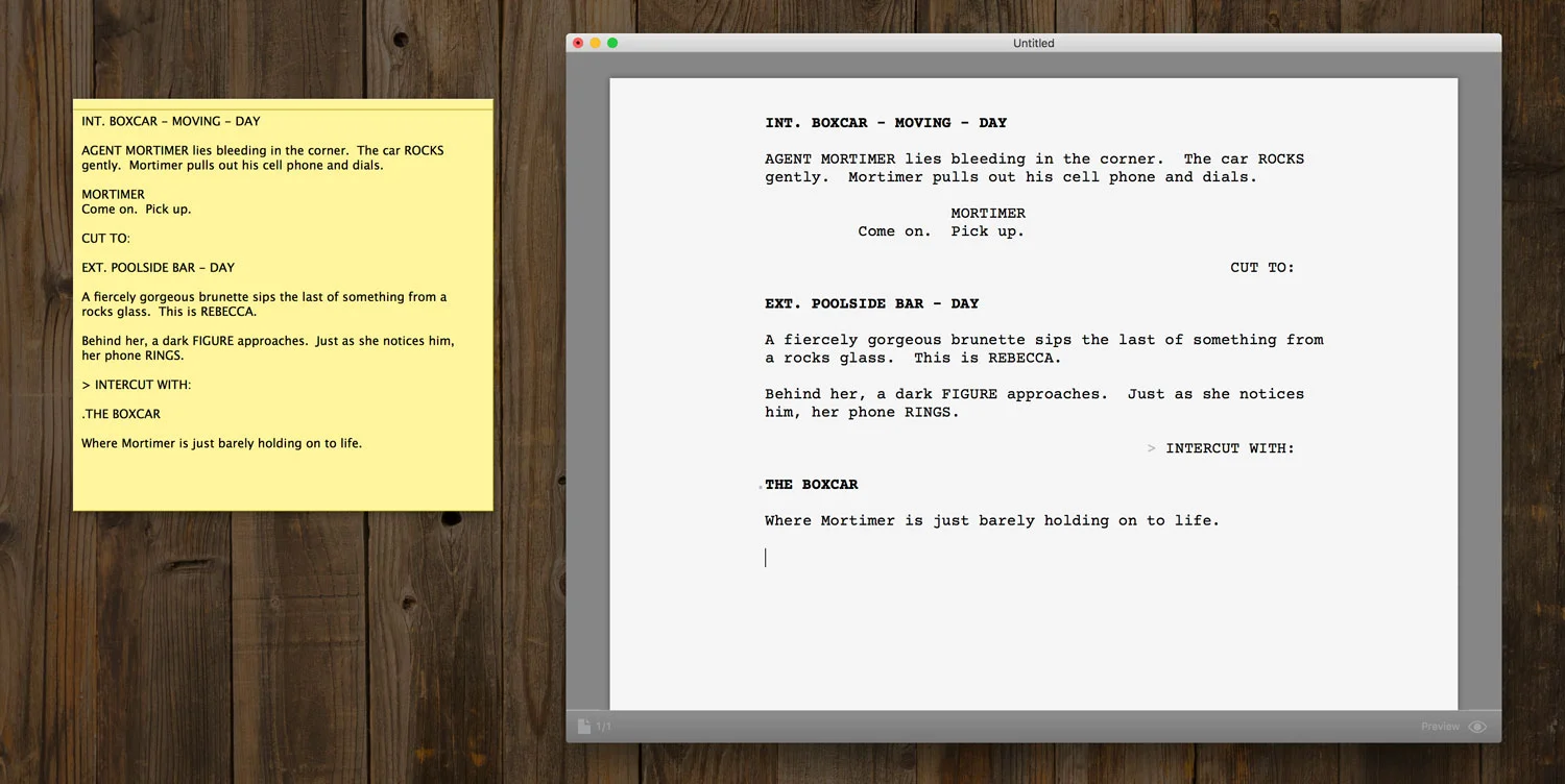 Importing Plain Text into Slugline