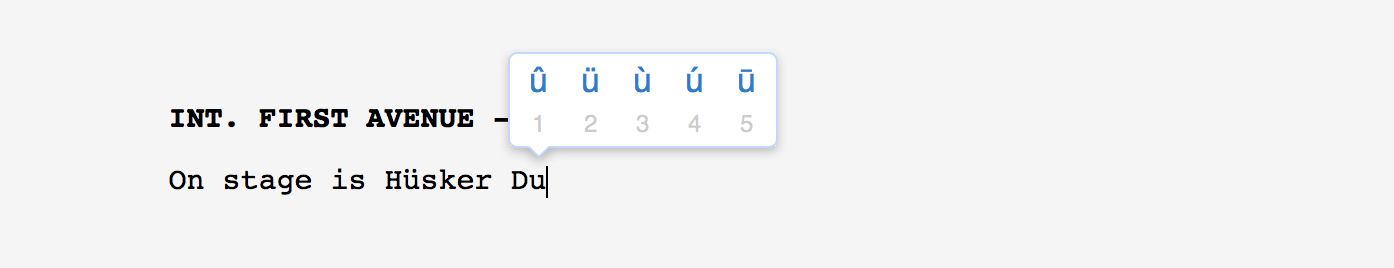 I’m having trouble typing accented characters.