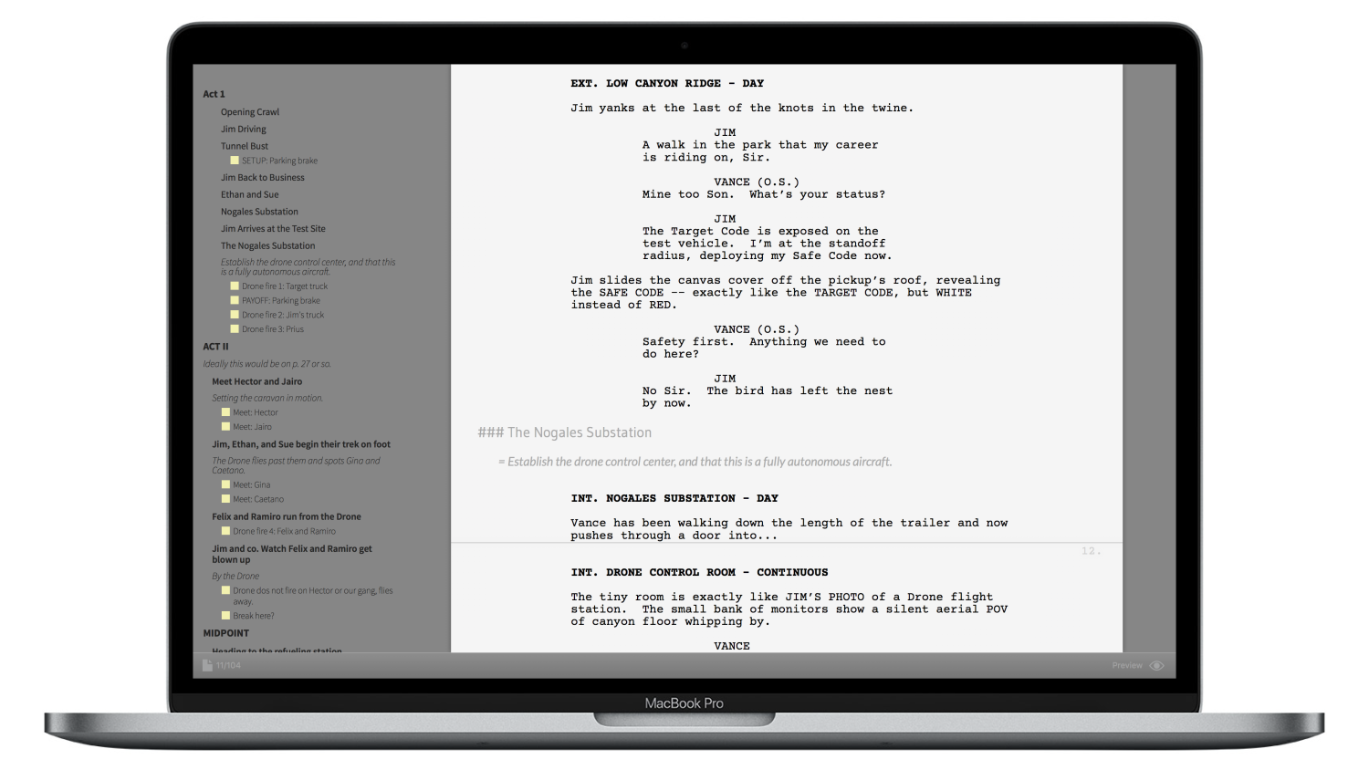 online script writing offline screenwriting software
