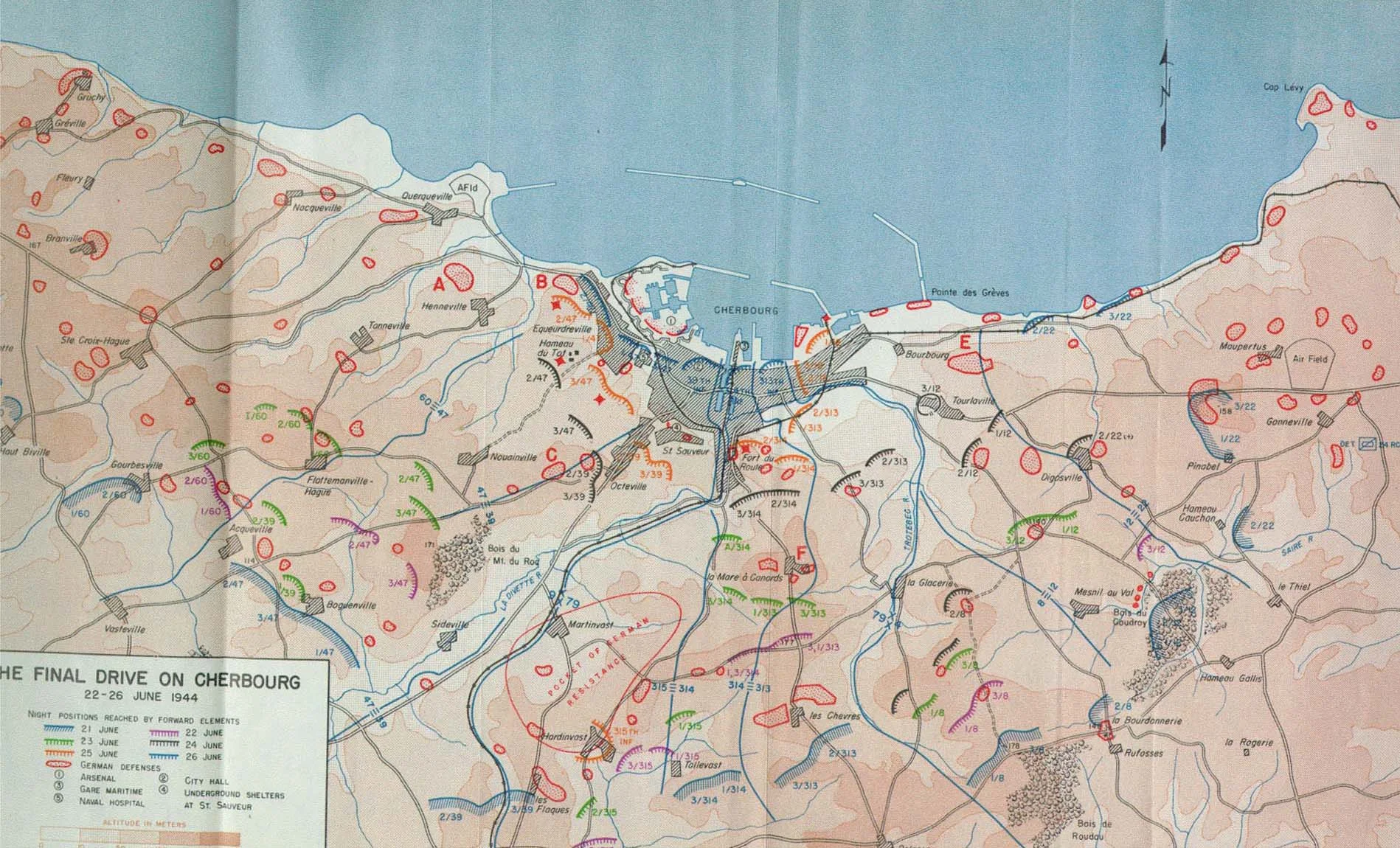 Maupertus - map - final drive on Cherbourg.jpg
