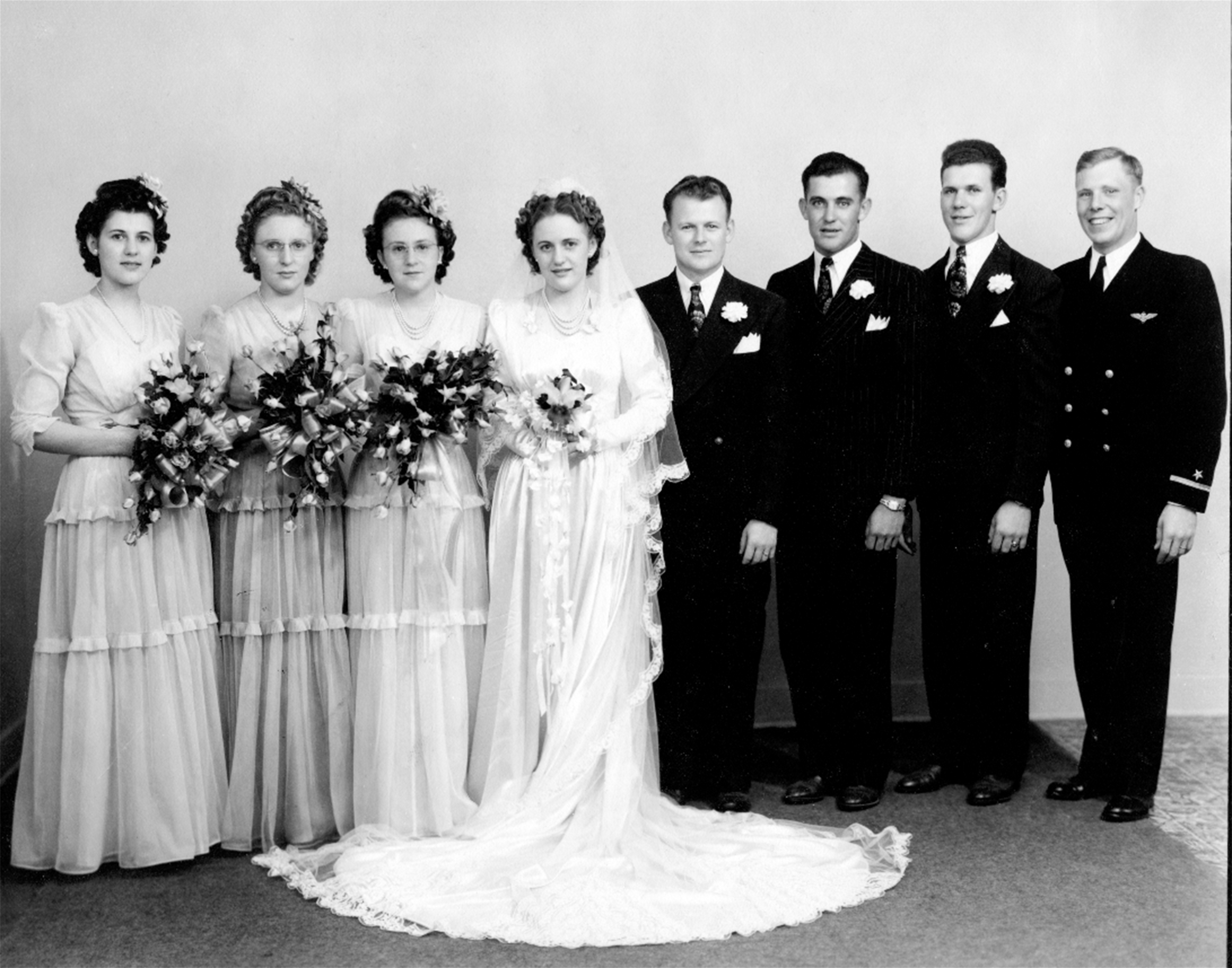 Bertha and Gilbert Saarloos - Wedding Photo - 1945