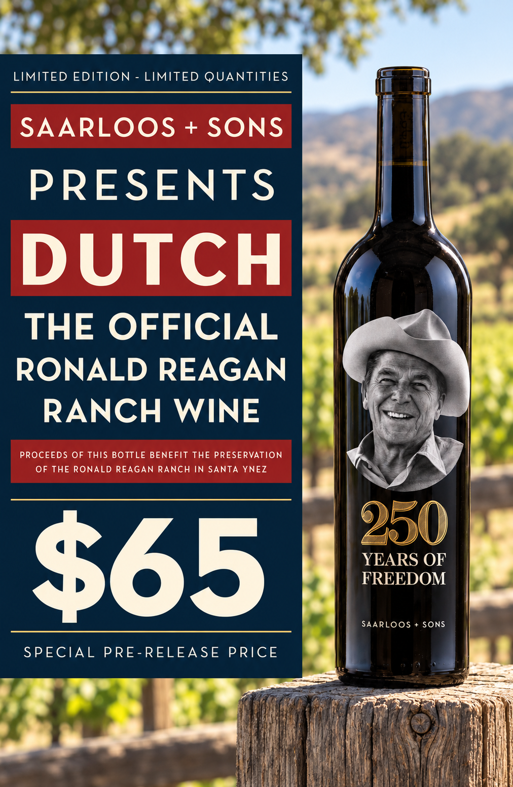 DUTCH - The Official Reagan Ranch Wine - Estate Syrah 2024