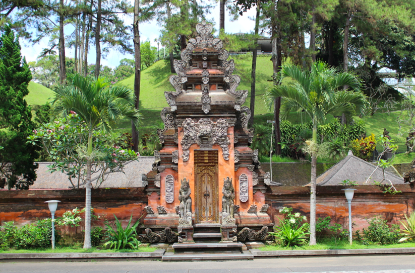 One of the exteriors of a section of the temple