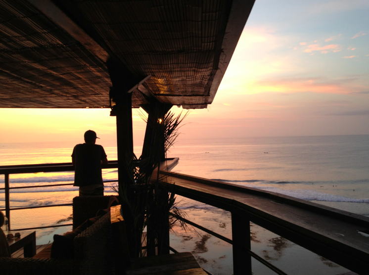 Sunset overlooking Uluwatu surfing beach. Farewell, Bali