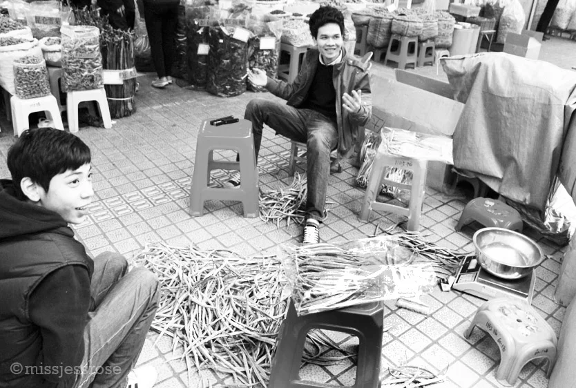 When asked what it was they were sorting, these guys had no clue. They said they were just doing their job. I'm pretty sure it was some type of sea creature.