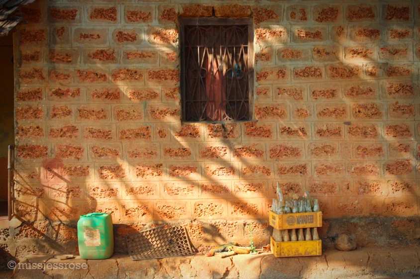 Besides rice, the region produces large red bricks such as these. We pass several quarries on our ride.