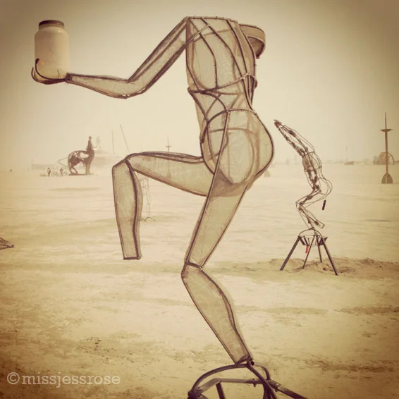 Friday before the gates officially open, everything is under construction on the playa