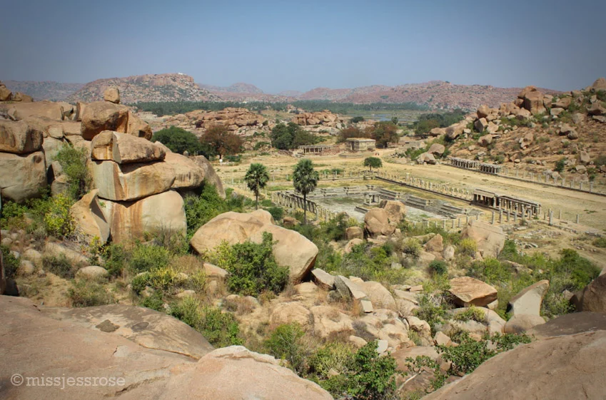 The footprint of the ruins in Hampi reminds me of ancient Rome