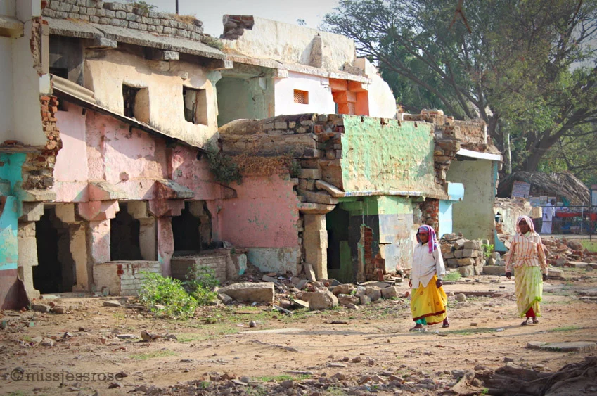 Ruins of the demolished Hampi bazaar