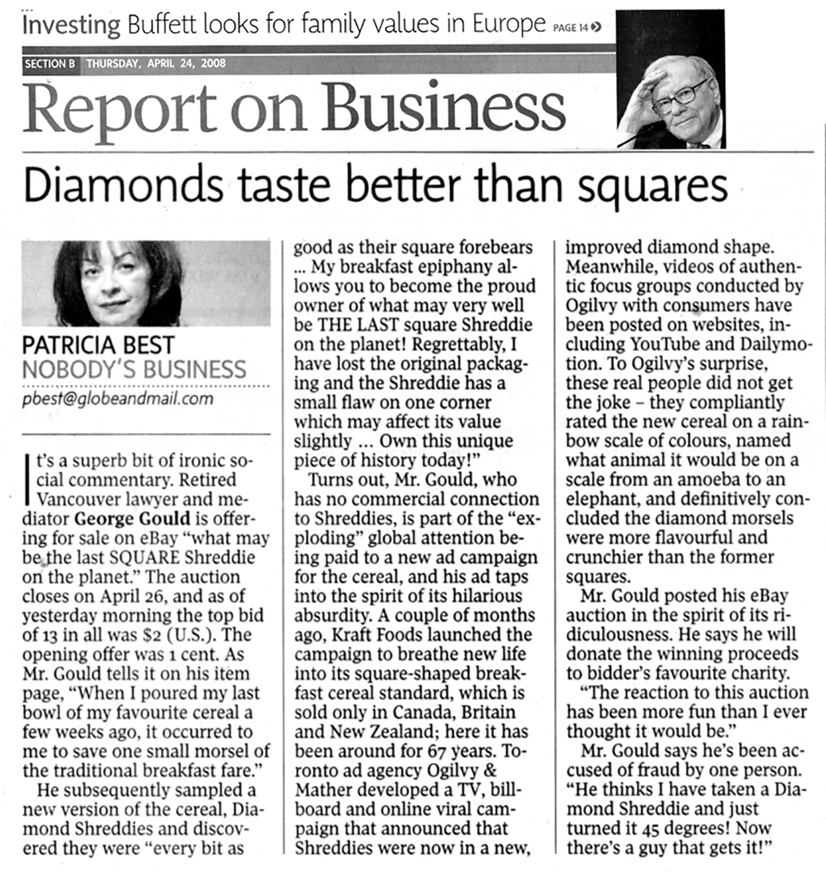 Press: Globe & Mail
