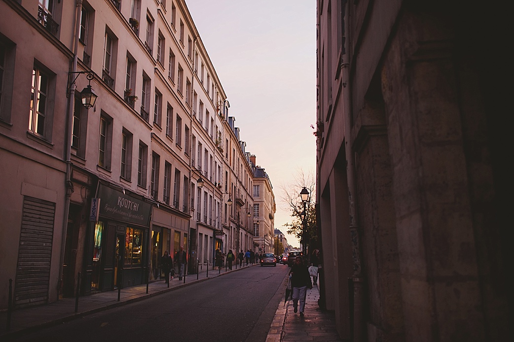 paris at dusk