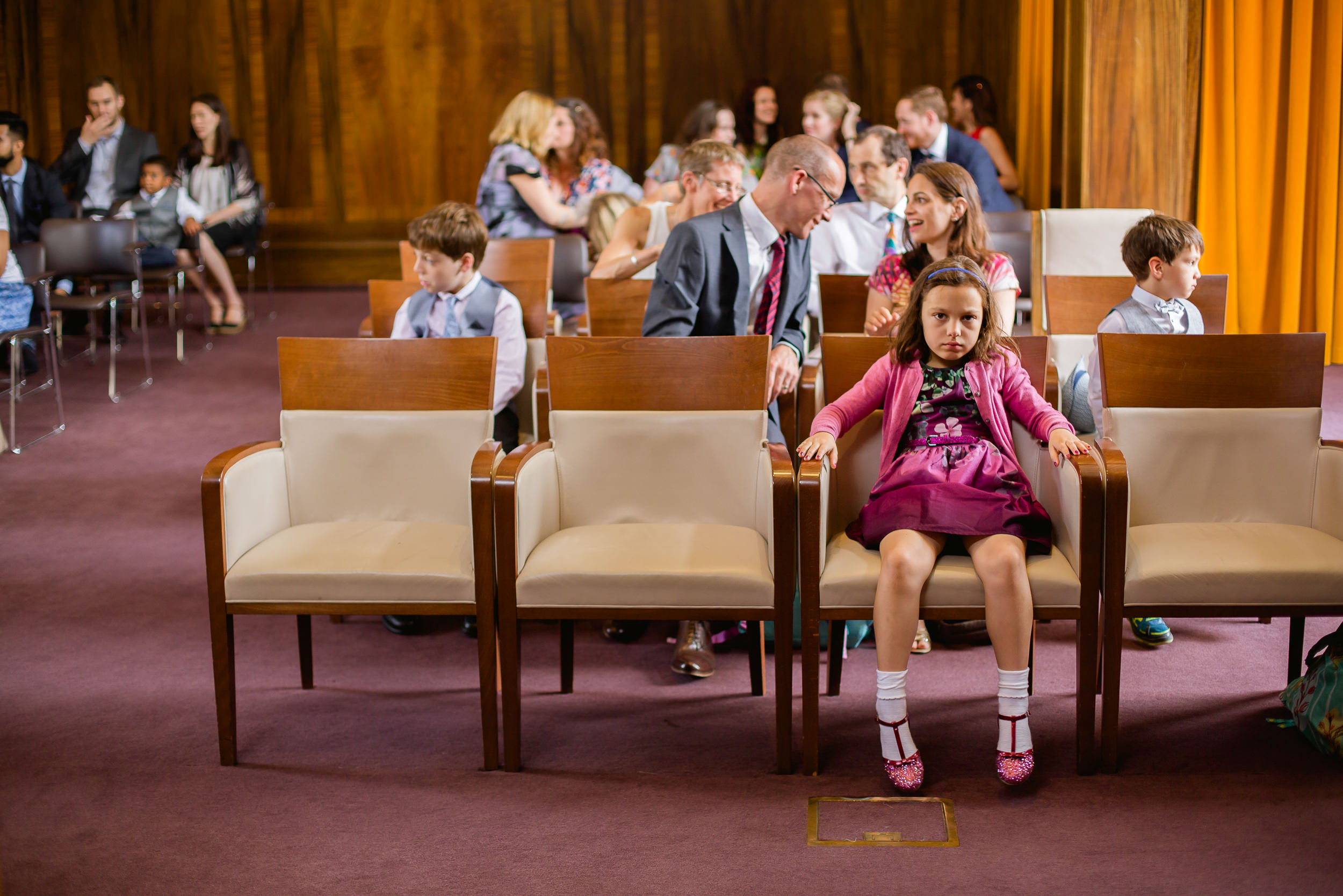 Stoke Newington town hall wedding - small girl at a wedding - London wedding 