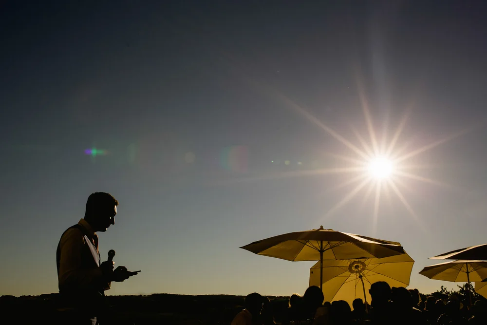 sunset speeches - wedding speeches - weddings at Castelnau Des Fieumarcon