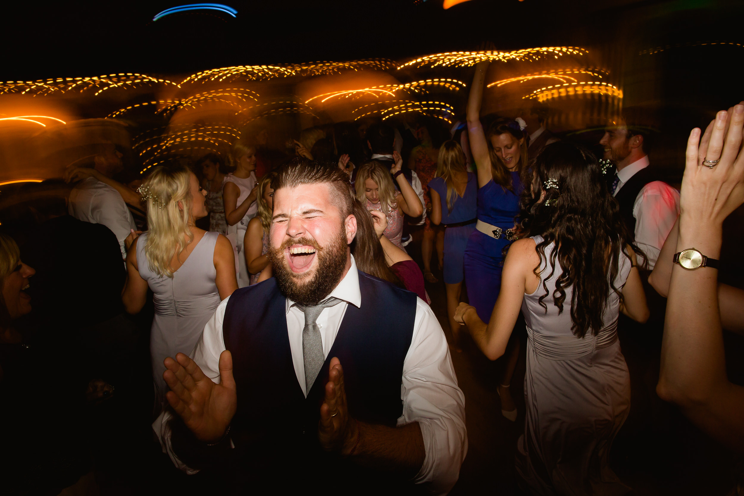 wedding dancefloor - dance off at a wedding - Welsh wedding - King Arthur hotel wedding wales