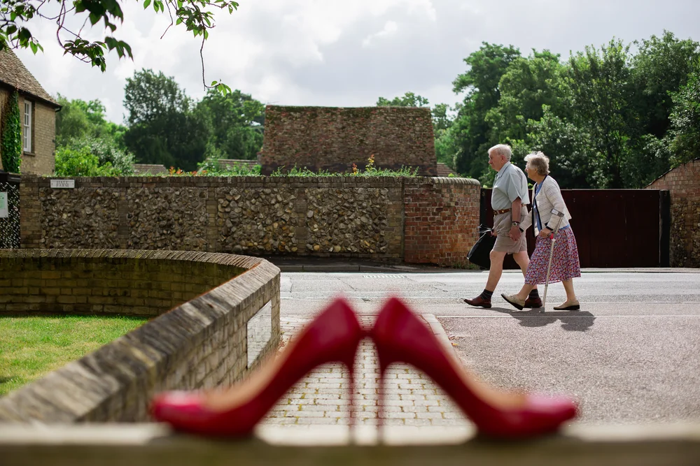 wedding shoes - wedding in Cambridge - Old people at weddings 