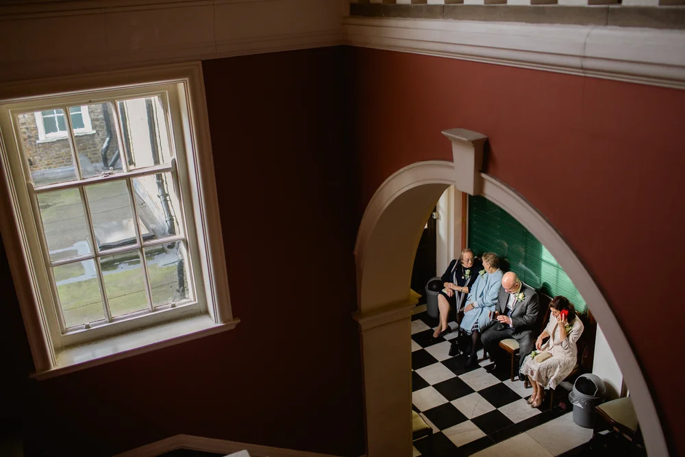 wedding at Chelsea Registry Office - Waiting to get married - Small london wedding 