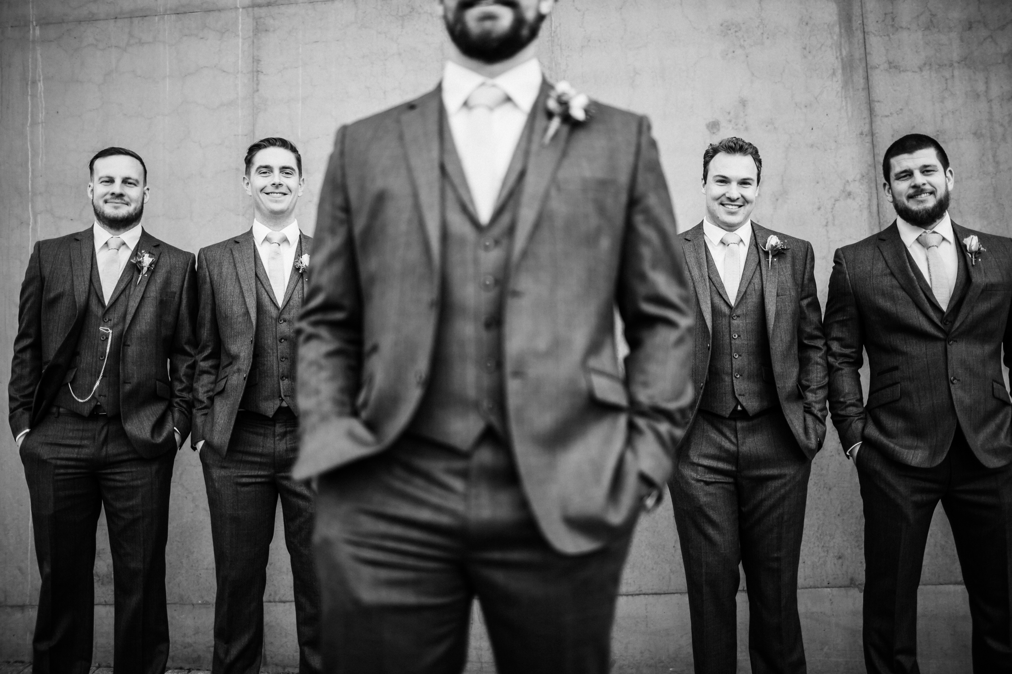 The groomsmen at the hepworth