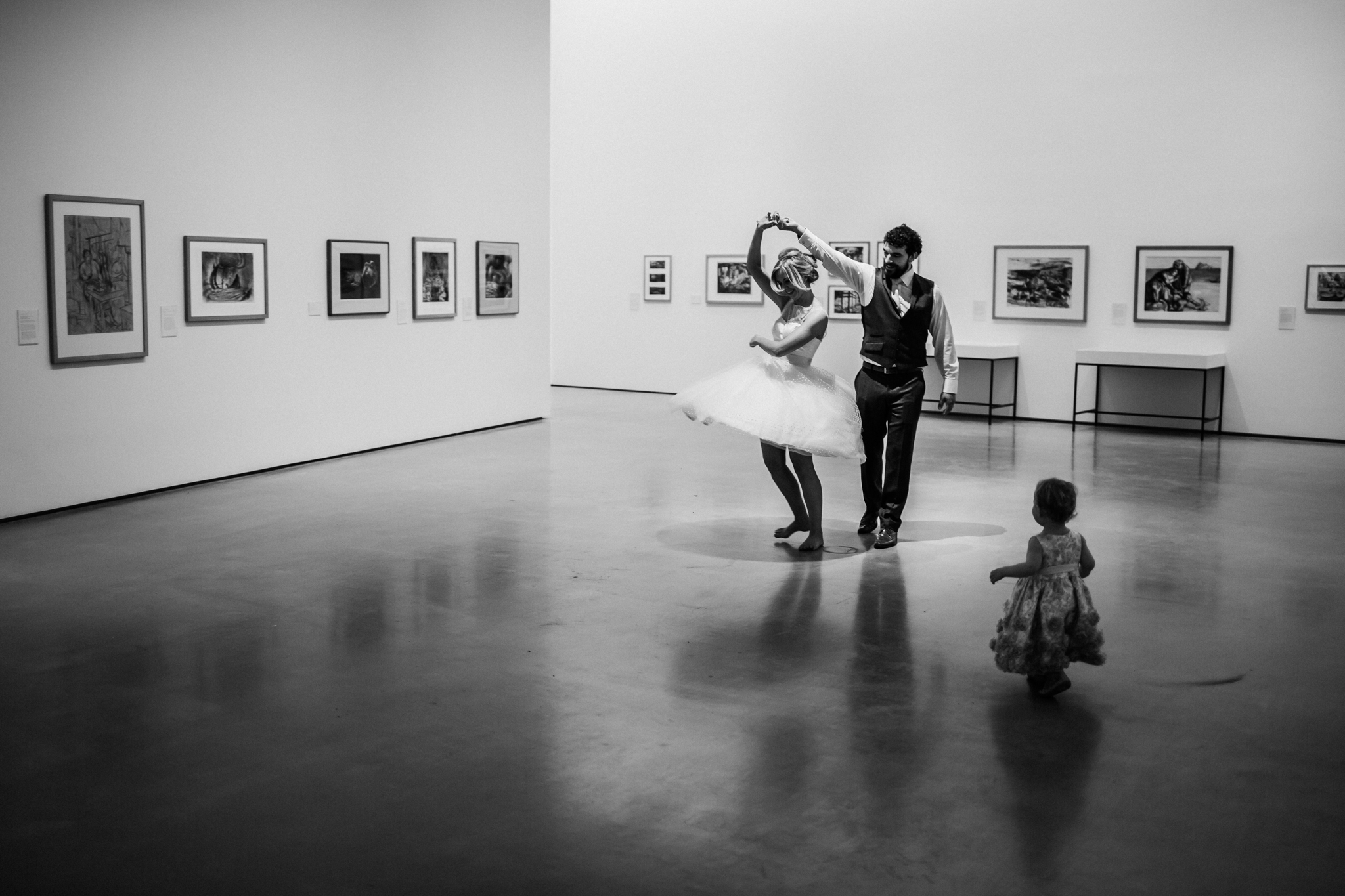 family dancing at the hepworth