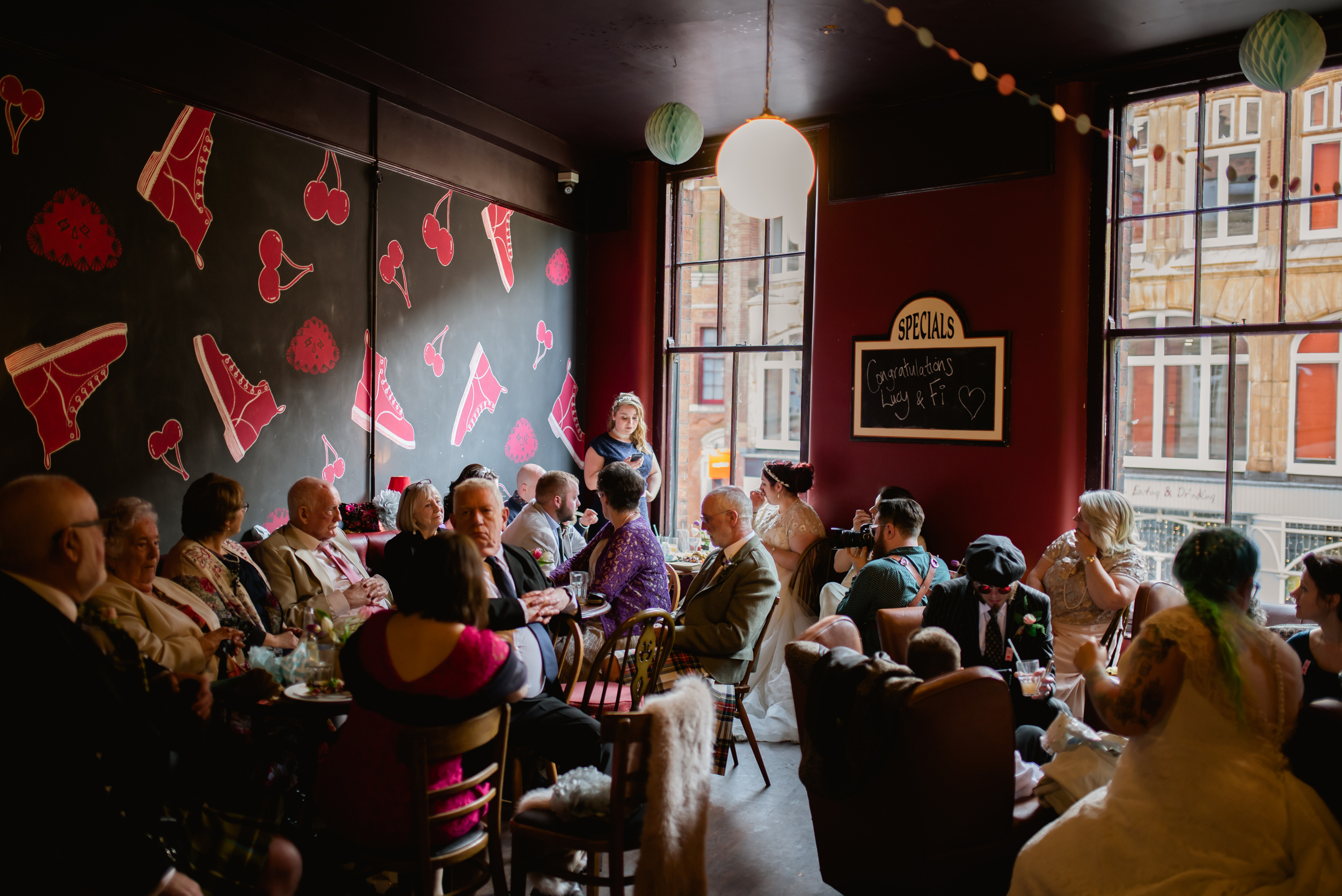 Wedding speeches at cherry reds