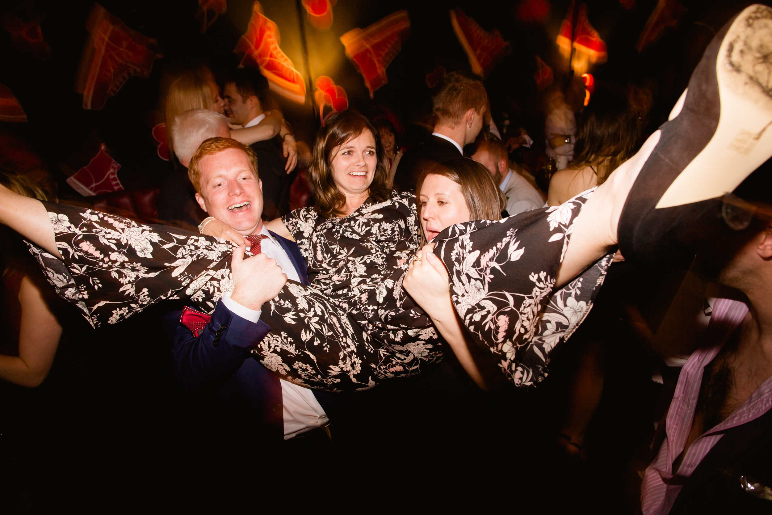 wedding guests dance at cherry reds