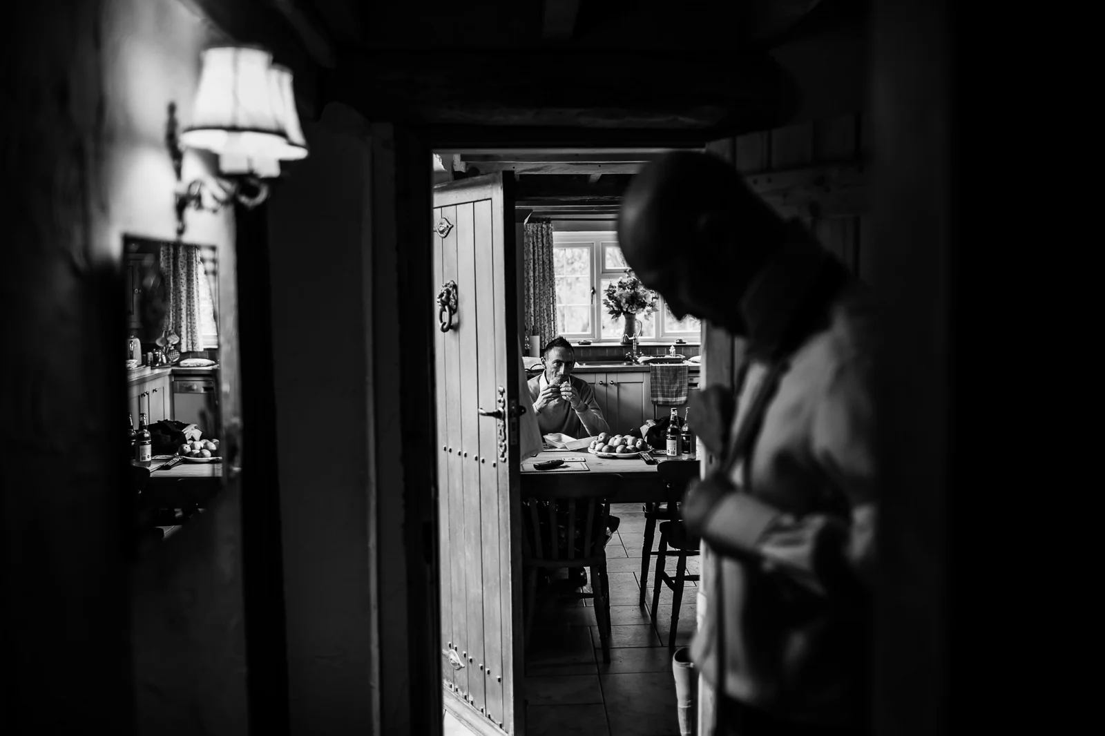documentary groom prep photography