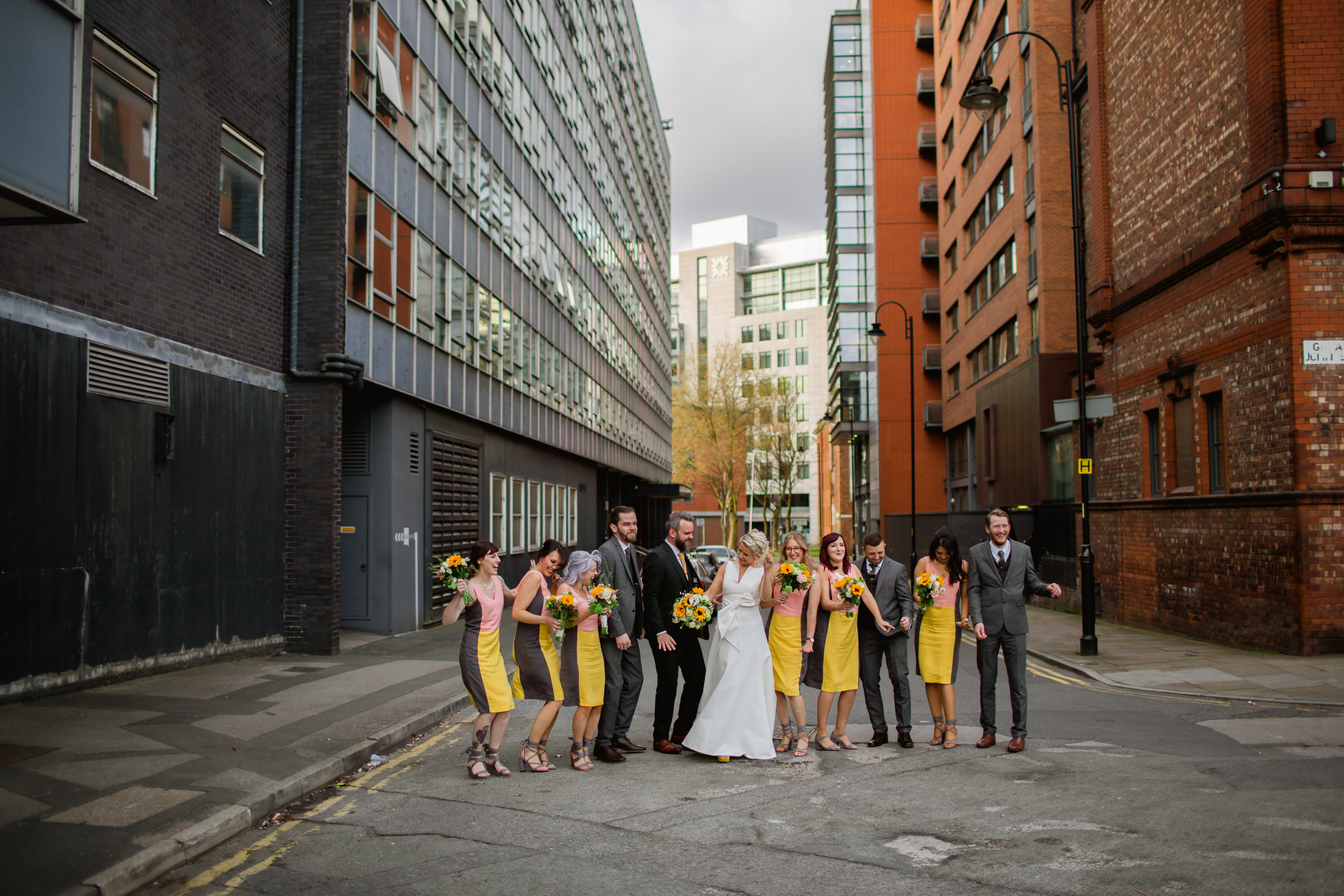 the bridal party at great john street hotel manchester