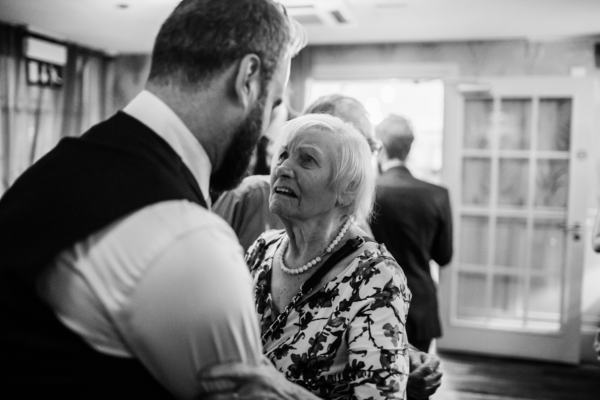 a grandmother at a wedding at great john street hotel manchester