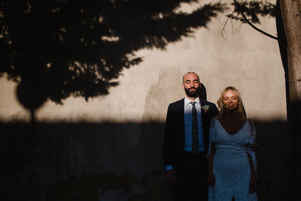 bride and groom portrait at clapton country club