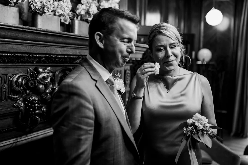 wedding tears at Marylebone Town Hall
