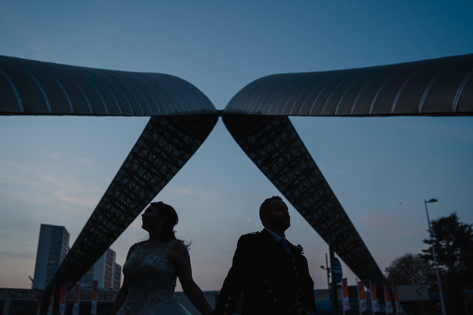 alternative wedding portrait shot in Coventry