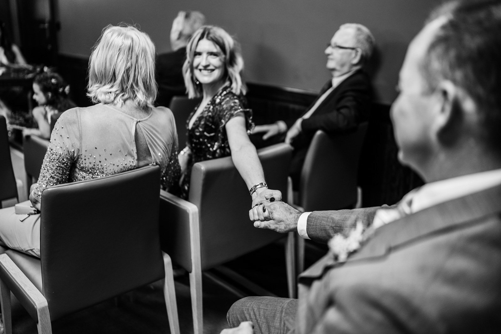 wedding guests during a ceremony - 2022 wedding round up no nonsense heartfelt wedding photography leeallenphotos