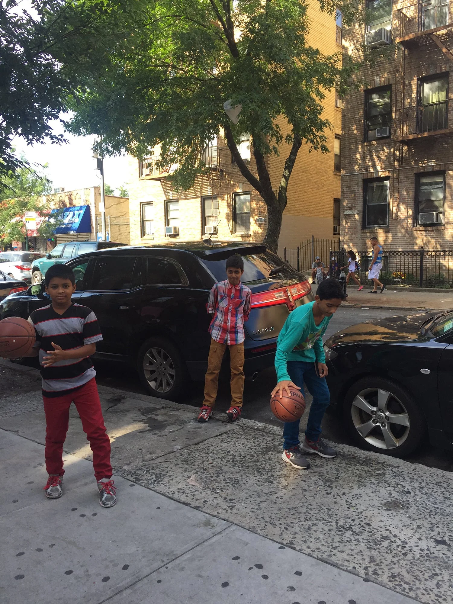 Our kids trying some street b-ball