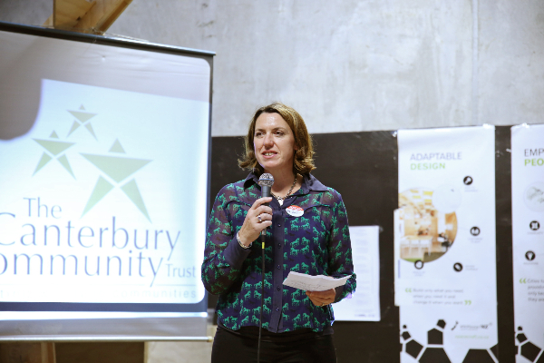 Bridget Frame, Social Enterprise Fund Trustee, announcing the $300,000 funding grant.