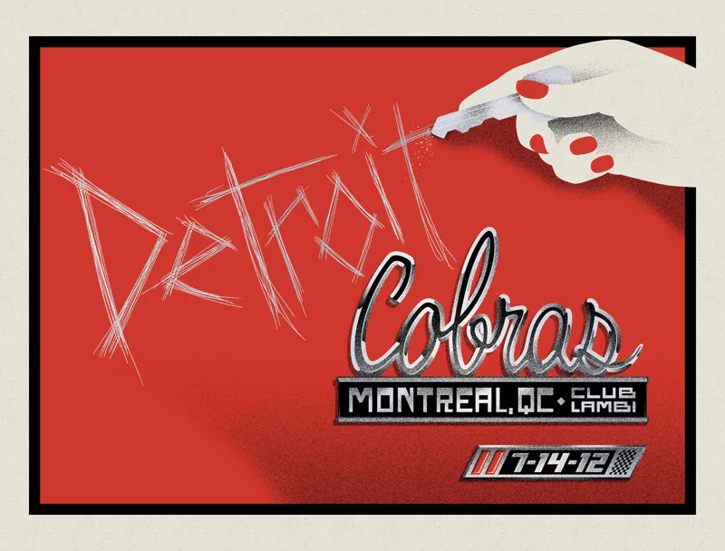 Detroit Cobras gigposter.