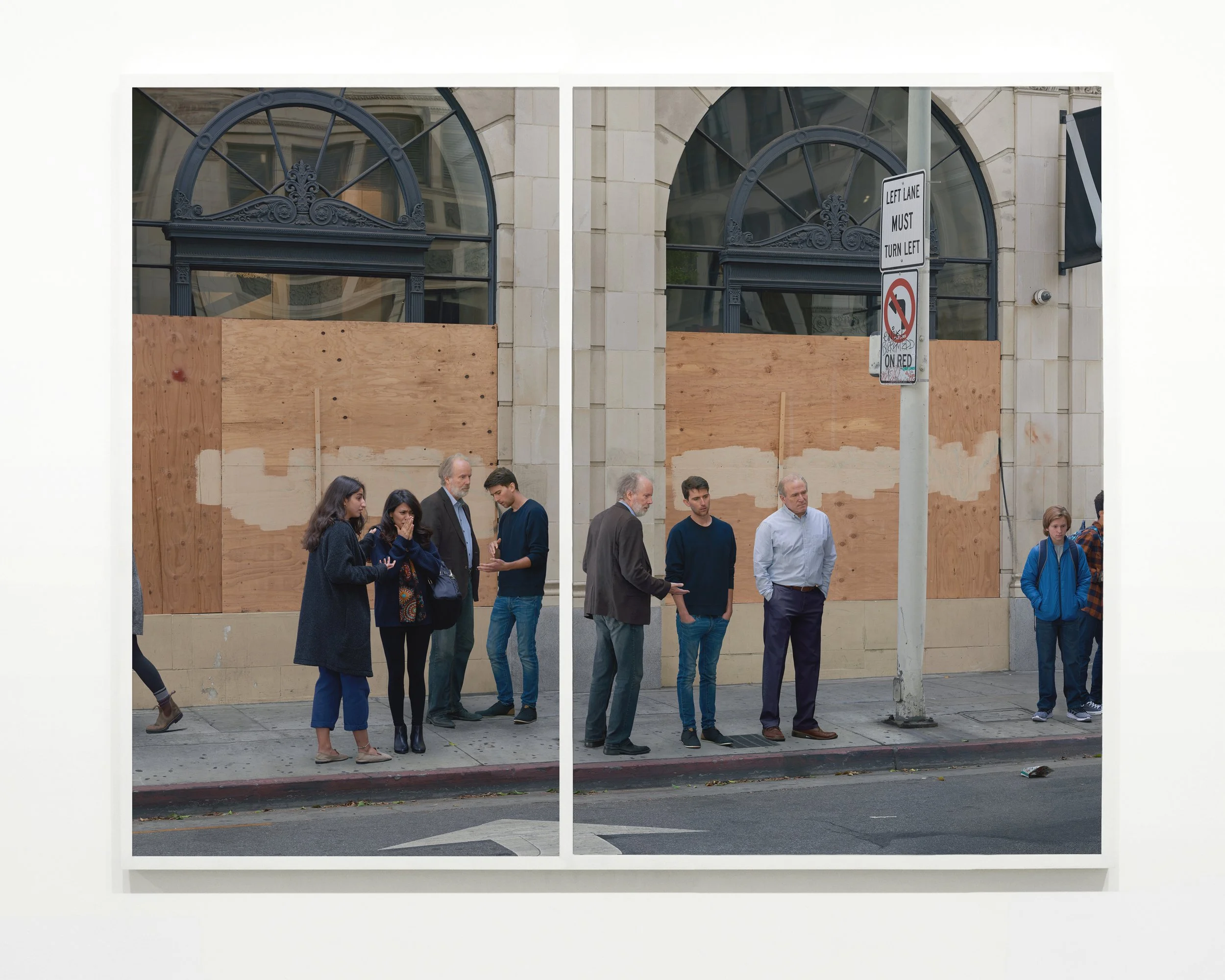  “Crowd Echoes”, 2019-2021  Diptych 32 × 40 in. (81.28 × 101.60 cm) 