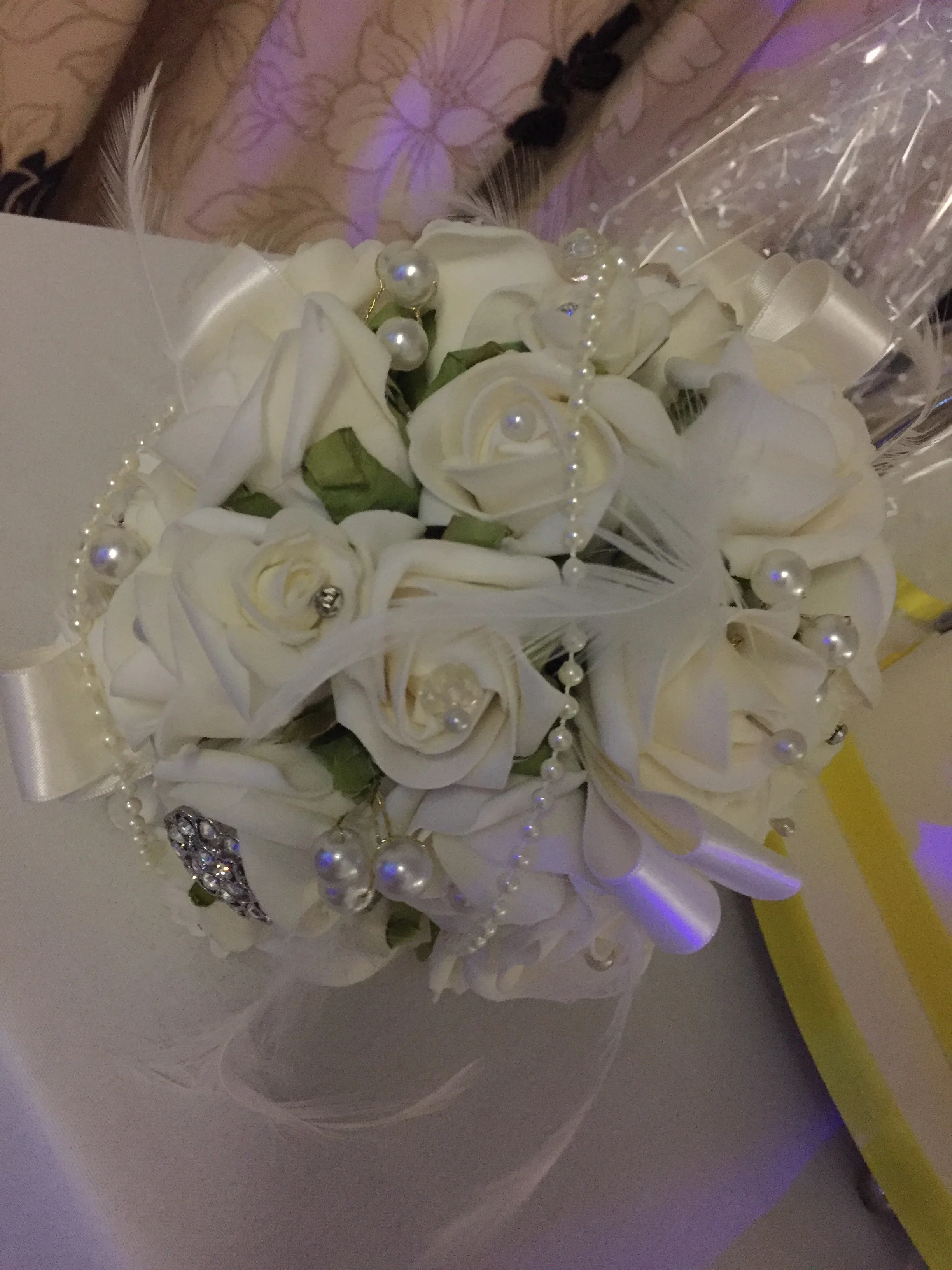 White wedding roses