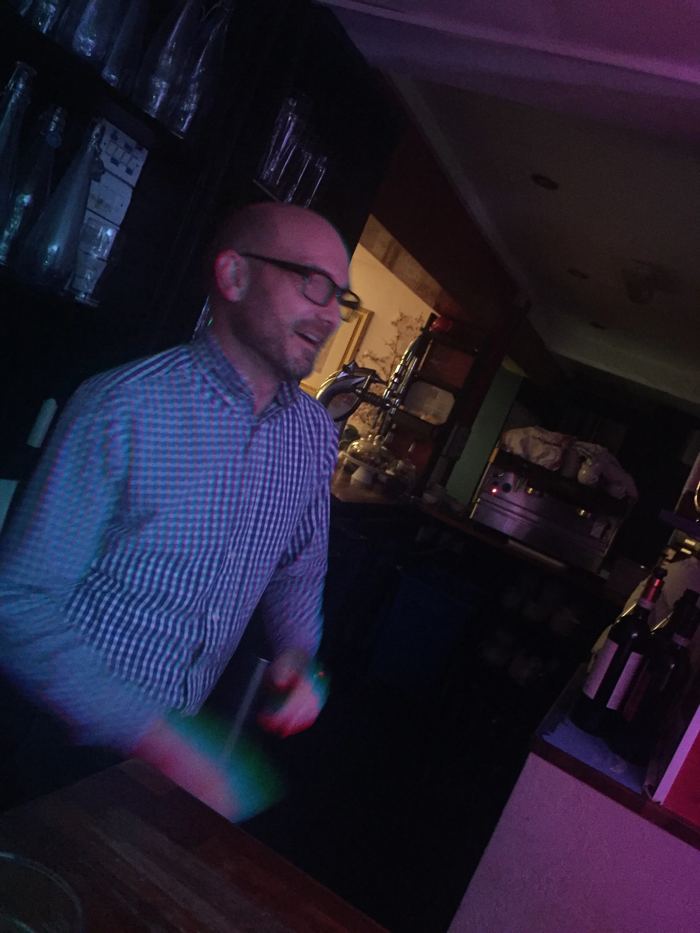 Boogying behind the bar
