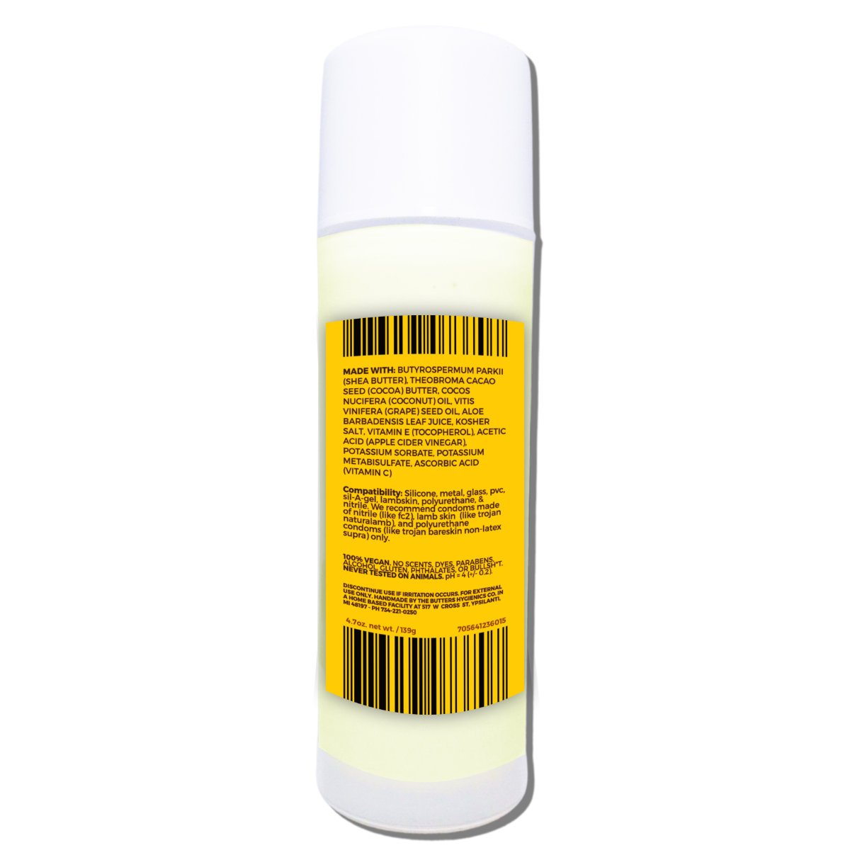 The Butters Lube w/ Cocoa Butter (soy/palm free) — The Butters Hygienics